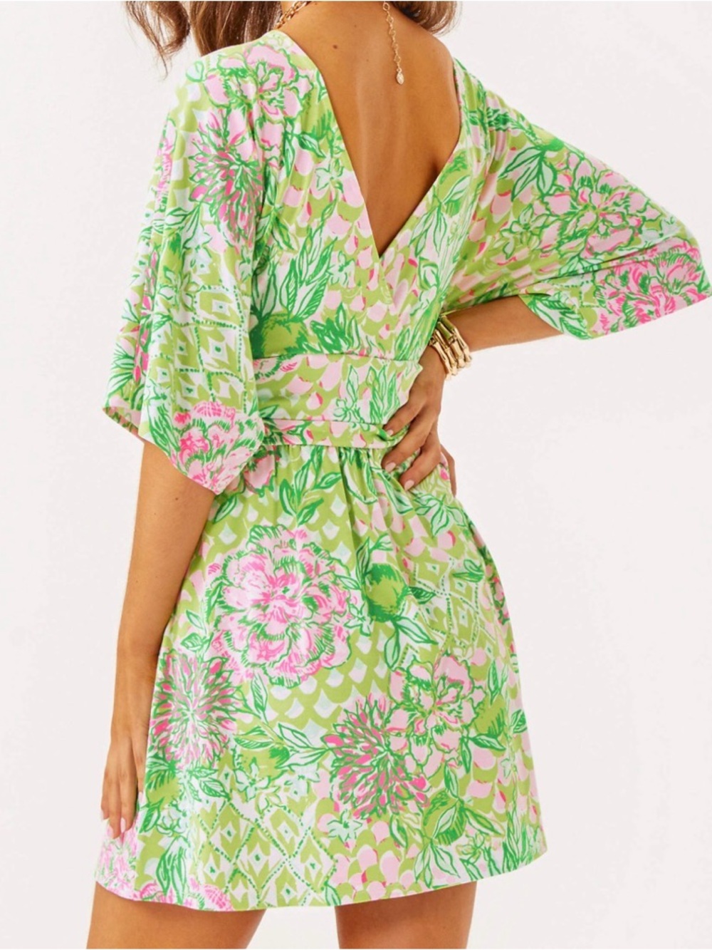NWT Lilly Pulitzer Parigi Skort Romper Fauna Green Lime Feeling Good Size XL - Picture 2 of 5